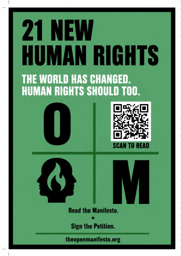 The Open Manifesto official green campaign poster
